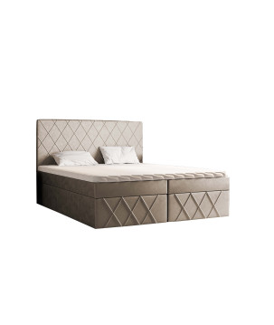 Boxspringbett MOLLY – Doppelbett mit Bettkasten und Bonellfederkernmatratze