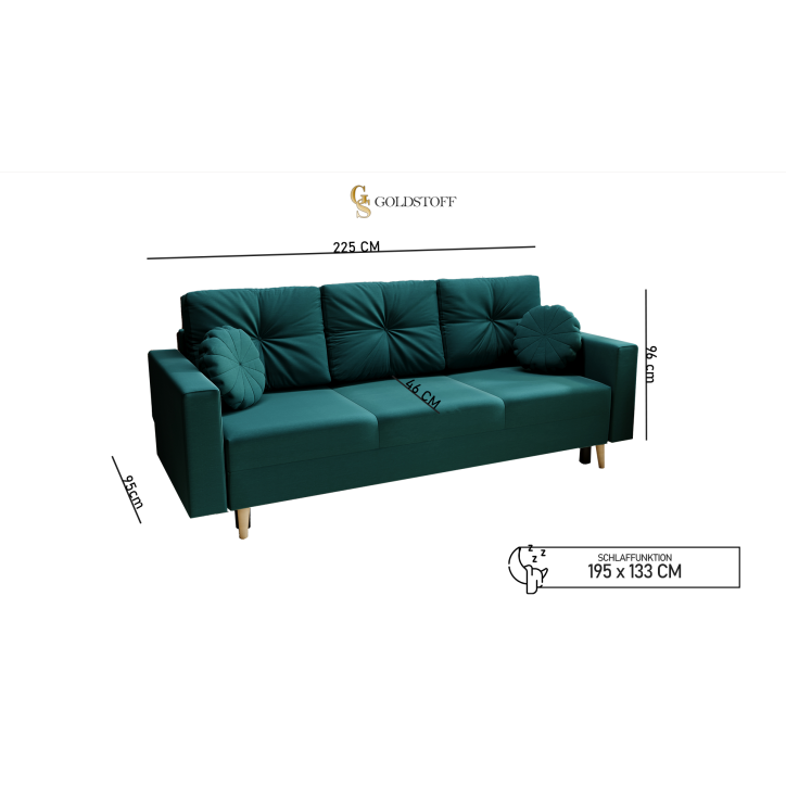 BONITO Schlafsofa mit bettkasten - Eleganz und Komfort BONITO Schlafsofa mit bettkasten - Eleganz und Komfort