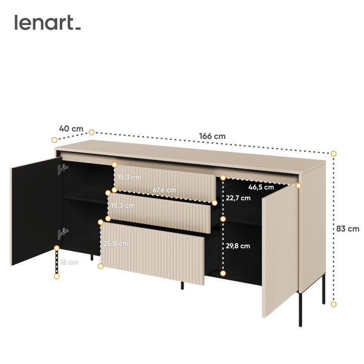 TREND Kommode aus Holz – Grau, Weiß, Beige & Schwarz mit Schubladen TREND Kommode aus Holz – Grau, Weiß, Beige & Schwarz mit Schubladen