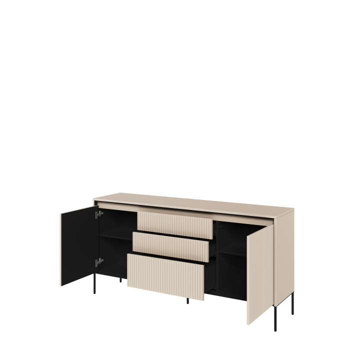 TREND Kommode aus Holz – Grau, Weiß, Beige & Schwarz mit Schubladen TREND Kommode aus Holz – Grau, Weiß, Beige & Schwarz mit Schubladen