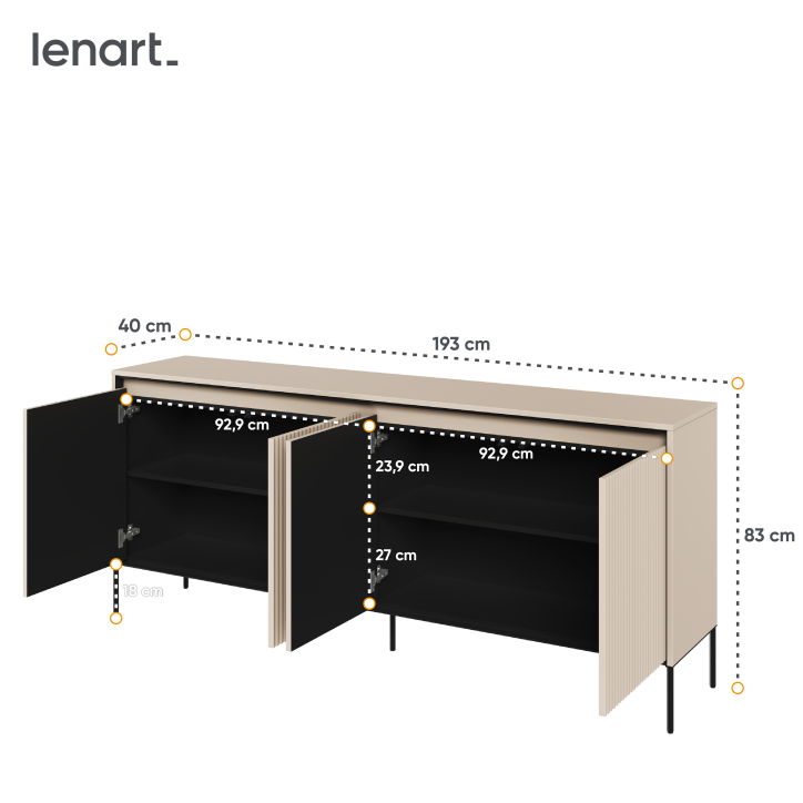 TREND TR-04 Kommode – Elegantes Design, LED-Beleuchtung, Perfekt für Flur TREND TR-04 Kommode – Elegantes Design, LED-Beleuchtung, Perfekt für Flur