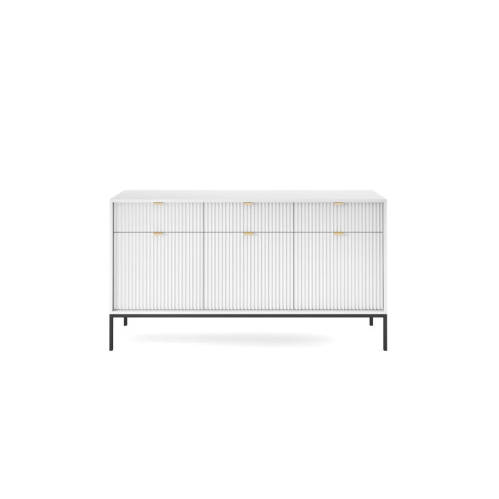 Visanna Sideboard 154 cm – Dreitürige Kommode mit Schubladen & Stauraum Visanna Sideboard 154 cm – Dreitürige Kommode mit Schubladen & Stauraum