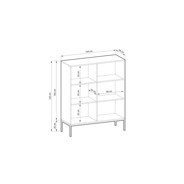 Sideboard 100 cm Visanna – Zweitürige Kommode mit Beinen & geriffelten Fronten Sideboard 100 cm Visanna – Zweitürige Kommode mit Beinen & geriffelten Fronten