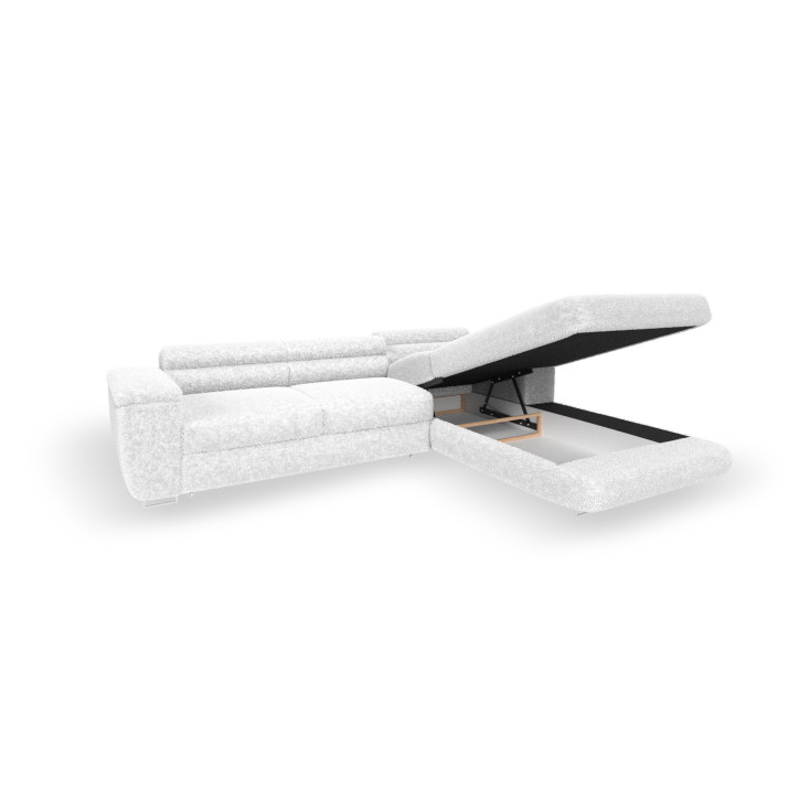 Ecksofa VENUS BONJOUR – Bouclé, Schlaffunktion, Bettkasten, verstellbare Kopfstützen Ecksofa VENUS BONJOUR – Bouclé, Schlaffunktion, Bettkasten, verstellbare Kopfstützen