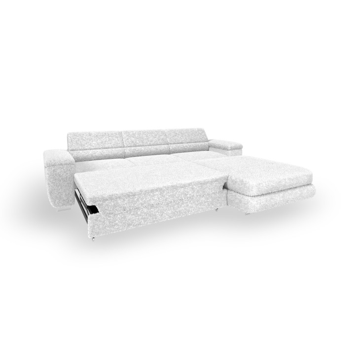 Ecksofa VENUS BONJOUR – Bouclé, Schlaffunktion, Bettkasten, verstellbare Kopfstützen Ecksofa VENUS BONJOUR – Bouclé, Schlaffunktion, Bettkasten, verstellbare Kopfstützen