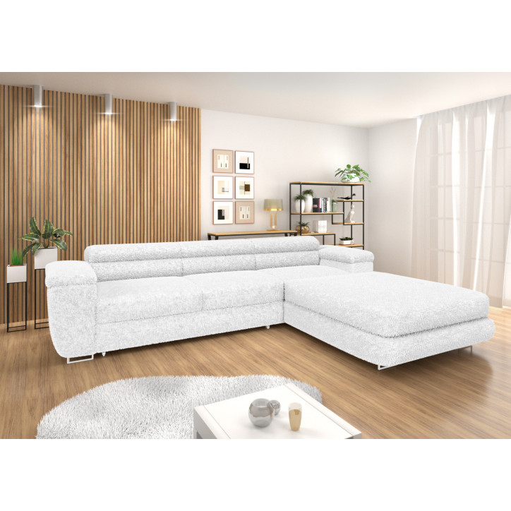 Ecksofa VENUS BONJOUR – Bouclé, Schlaffunktion, Bettkasten, verstellbare Kopfstützen Ecksofa VENUS BONJOUR – Bouclé, Schlaffunktion, Bettkasten, verstellbare Kopfstützen
