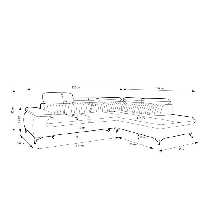 Ecksofa Ving – modernes Design, Schlaffunktion und Stauraum Ecksofa Ving – modernes Design, Schlaffunktion und Stauraum